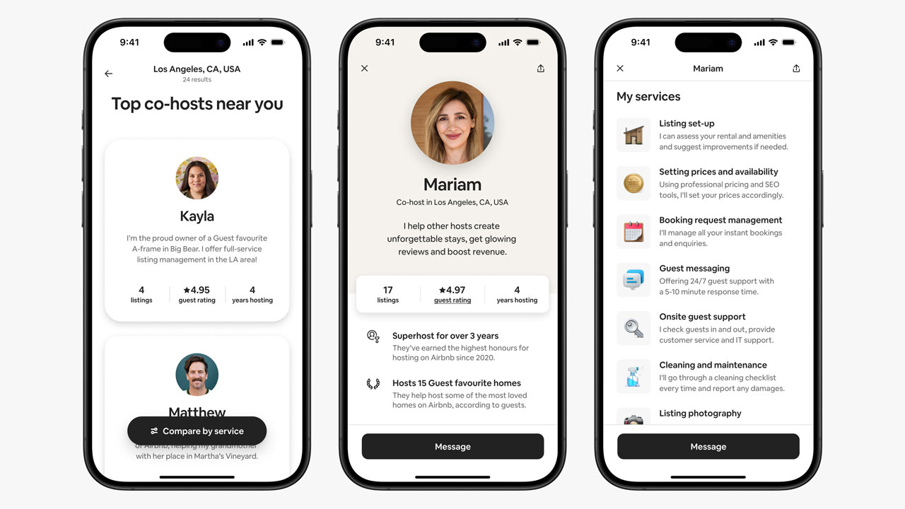 Airbnb has introduced a co-hosting function, which connects new hosts to experienced hosts
