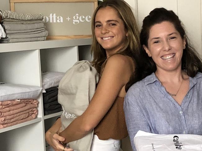 MONEYSAVER: Carlotta Casals and Georgie Cavanagh started up a french linen bedding company, Carlotta + Gee