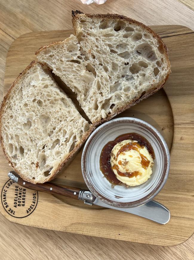 Botanic Lodge’s sourdough. Picture: Anna Vlach