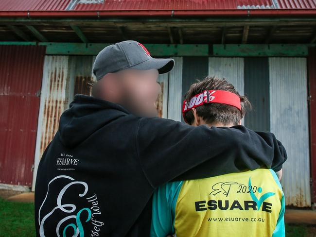 An ESuarve participant with his dad. Picture: Glenn Campbell.