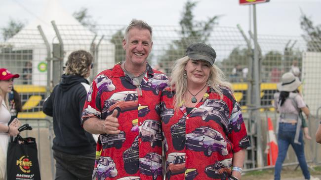 Mark and Bron Furner enjoying the 2024 Gold Coast 500. Picture: Glenn Campbell