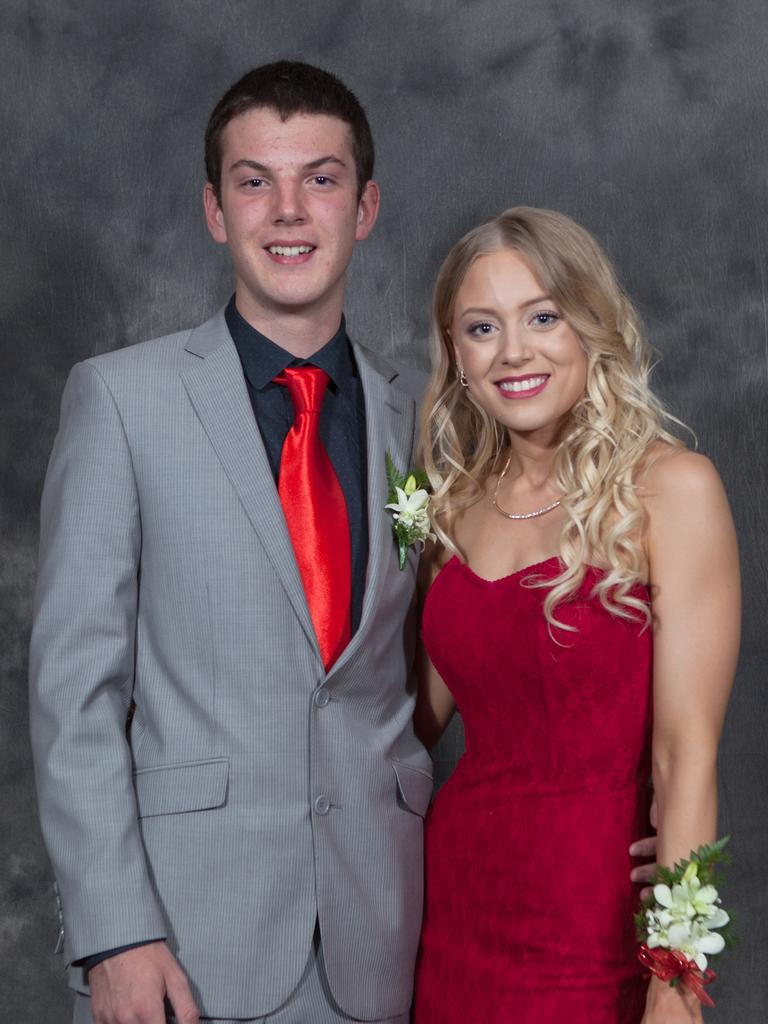 Adam Newland and Molly Jo Killingbeck at the 2016 Centralian Senior College formal. Picture: CHARLIE LOWSON / NT NEWS