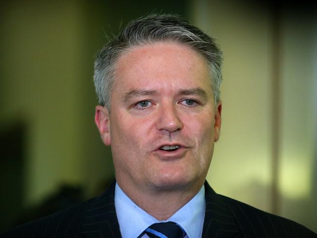 Finance Minister Mathias Cormann says the dividend imputation system was designed to avoid double taxation. Picture: Kym Smith