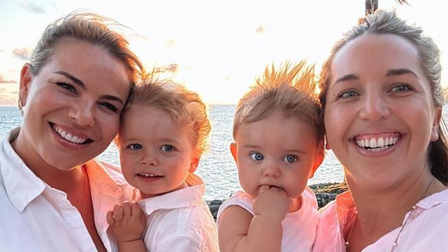 Hunter also gave his mums a scare when he choked on his own vomit. Photo: Instagram