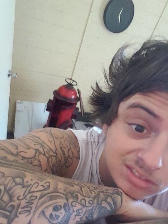 Cameron Johnson faced after assaulting a man with a windscreen cleaner. Photo/Facebook.