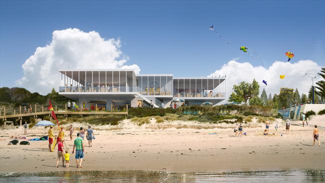 An artist's impression of the new Normanville Surf Life Saving Club. Picture: Supplied