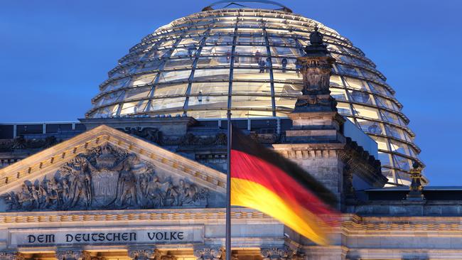 The dome of the Reichstag in Berlin.