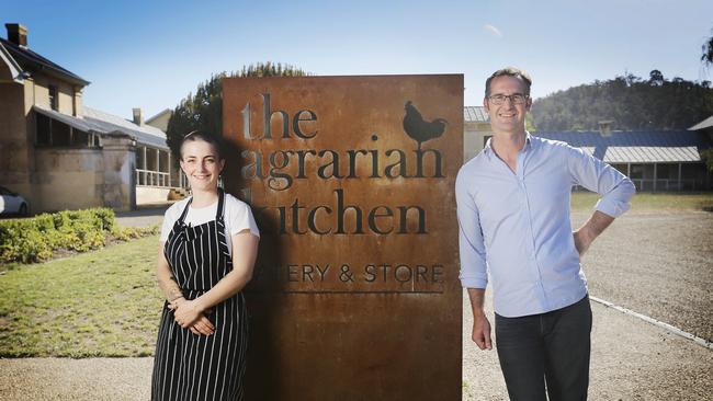 Head chef Ali Currey-Voumard and Rodney Dunn of the Agrarian Kitchen Eatery at Willow Court. Picture: MATHEW FARRELL