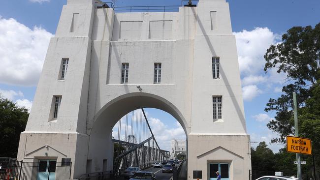 Tour of the Walter Taylor Bridge, Indooroopilly. Picture: Liam Kidston