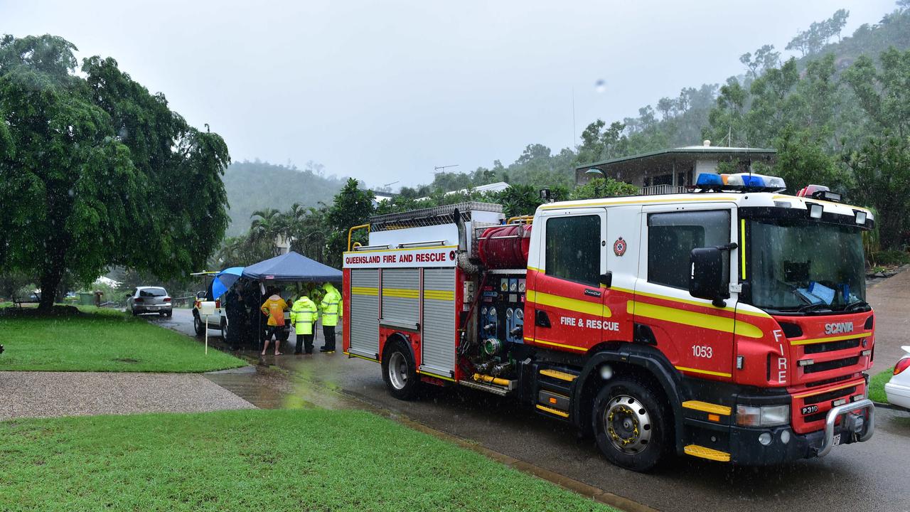 QFES assist at a landslide at Mueller Street, Wulguru. Shae Beplate