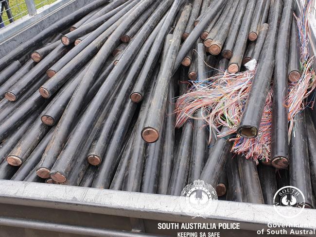 Three people have been arrested following an investigation into the theft of a large amount of underground cables from the western suburbs. It will be alleged that between Friday 23 October and Monday 26 October, about 450 metres of cabling was stolen from Port Road at Hindmarsh. Picture: SA Police