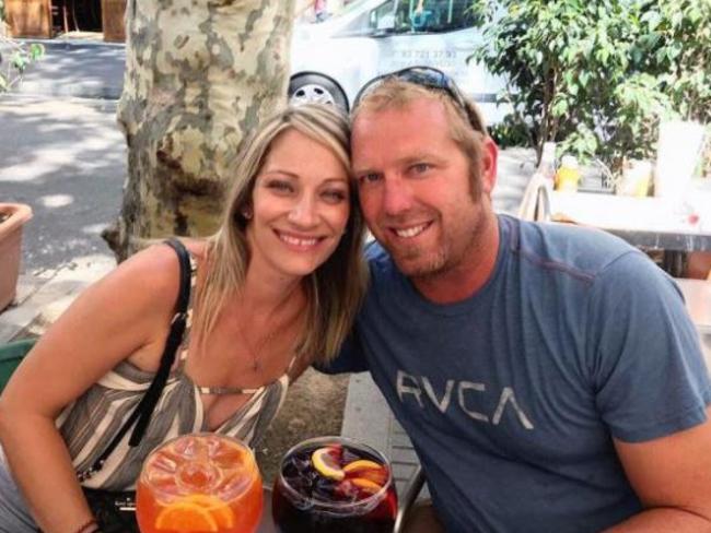 California man Jared Tucker and his wife Heidi Nunez took this photo an hour before he was killed in Barcelona. Picture: Facebook