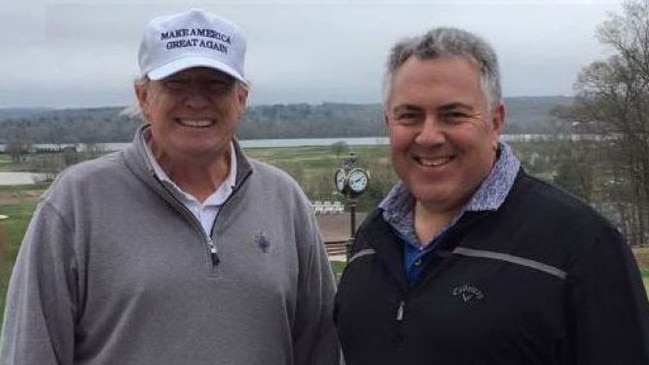 Australia’s ambassador to the US, Joe Hockey, with Donald Trump. Picture: ABC