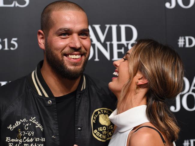 Buddy Franklin said he was ‘very proud’ of his future wife, Jesinta Campbell.