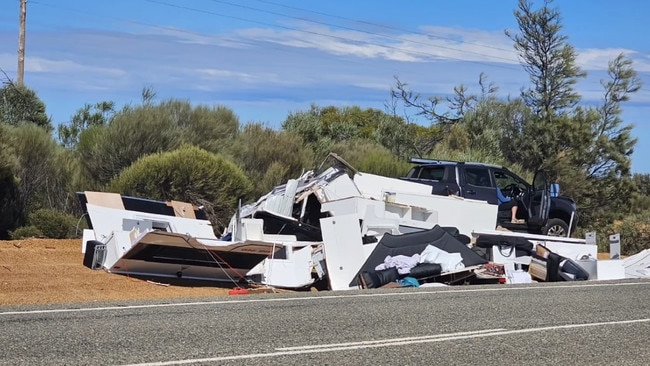 The passenger in the Ford Ranger was taken to hospital as a precaution, but there were no injuries from the crash. Picture: Dashcam Owners Australia