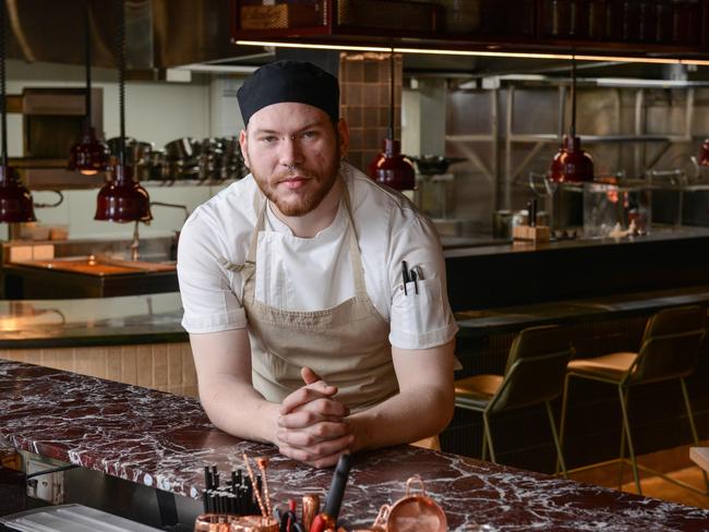 JULY 29, 2022: Aurora restaurant apprentice  chef Nathan Tullis. Picture: Brenton Edwards