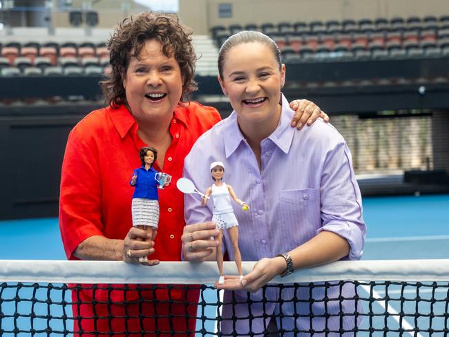 Evonne Goolagong Cawley and Ash Barty have been immortalised as Barbie dolls. Picture: supplied