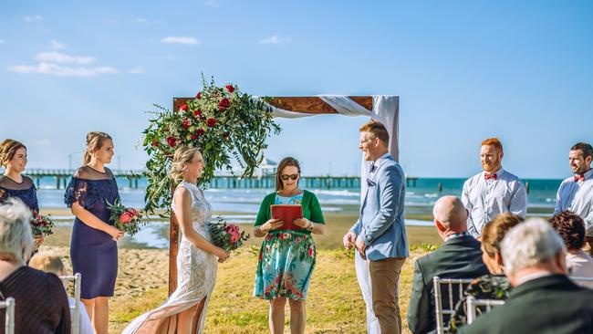 Seaside nuptials: Chloe Rees (Saunders) and Steven Rees, PHOTOGRAPHY: Willidea Photography