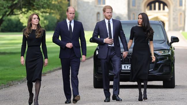 The reunion appeared awkward and a bit strained for the four royals. Picture: Chris Jackson – WPA Pool/Getty Images