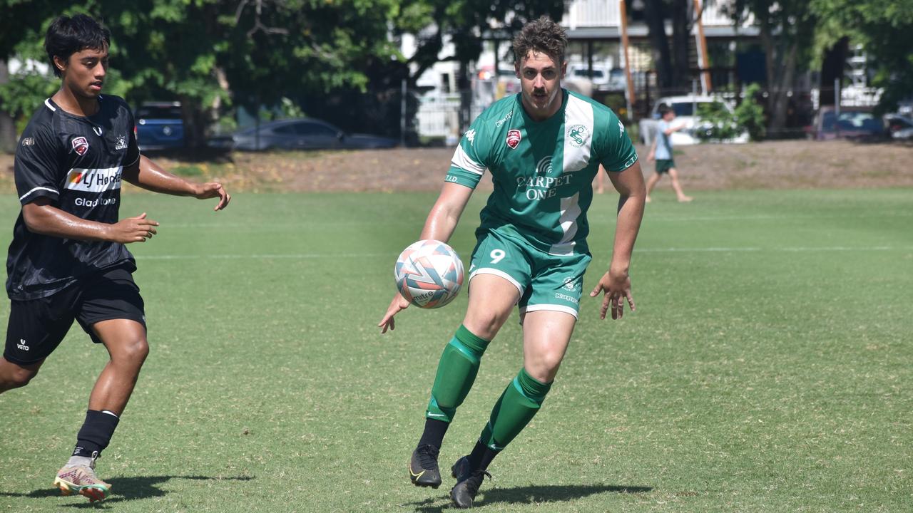 Frenchville Football six-a-side carnival, men's A final, Clinton versus Central, at Jardine Park, Rockhampton, February 25, 2024.