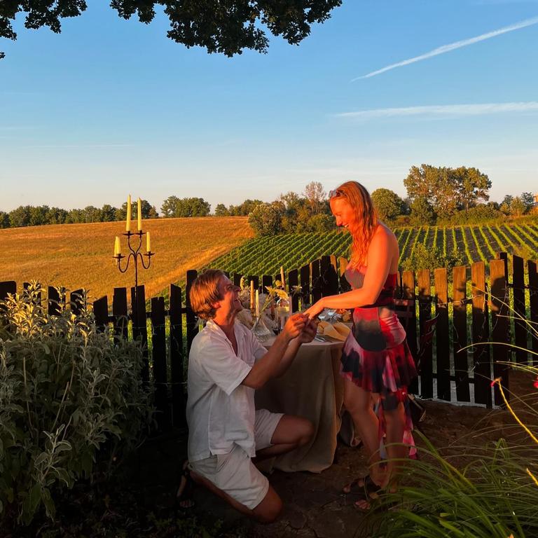 Mitch proposed to Brittany in Tuscany – adding to their magical experience abroad. Picture: Instagram/ brittandmitchworldwide