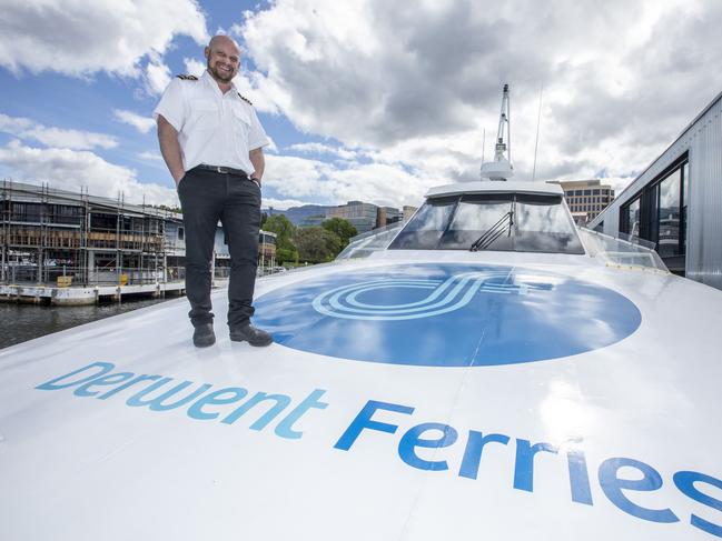 Derwent Ferries Skipper Josh Newton. Picture: Eddie Safarik