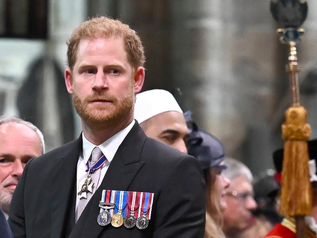 Prince Harry at his father’s coronation. Picture: Getty Images