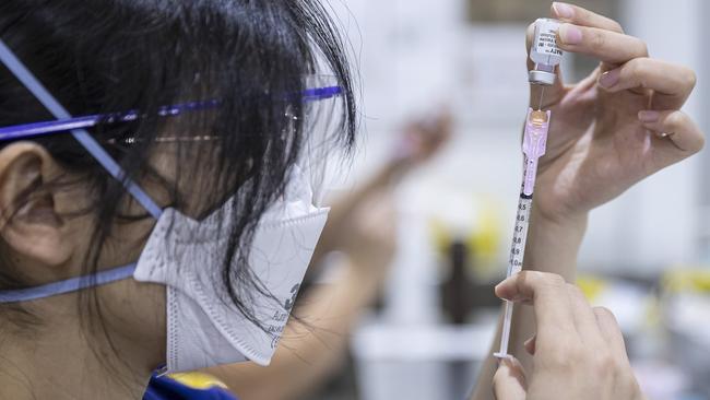 Nearly half of those aged of 15 have had their first dose of Covid vaccine. (Photo by Daniel Pockett/Getty Images)