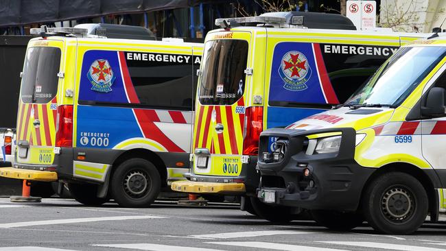 MELBOURNE, AUSTRALIA - NewsWire Photos SEPTEMBER 6, 2022. Ambulance and Paramedics are seen at Melbourne's Royal Melbourne Hospital., Picture: NCA NewsWire / Luis Enrique Ascui