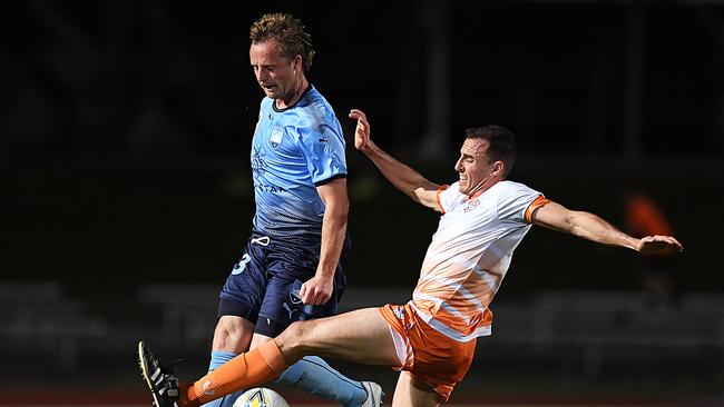 Rhyan Grant in action for Sydney FC against Cairns FC on Tuesday night. Picture: Getty Images