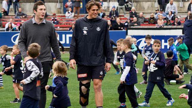 Charlie Curnow will miss the remainder of the season in a major blow for the Blues. Picture: AAP