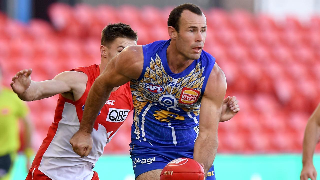 Premiership captain Shannon Hurn is second on West Coast’s games list. Picture: Bradley Kanaris/Getty Images