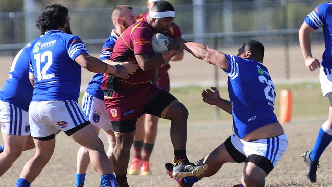 Akuila Bebe for Thirlmere Roosters. Picture: Steve Montgomery.