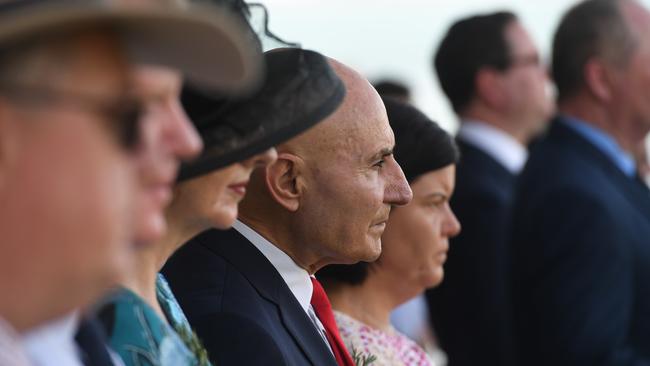 NT Administrator Hugh Heggie at the 81st commemoration of the Bombing of Darwin at USS Peary Memorial. Picture: (A) manda Parkinson