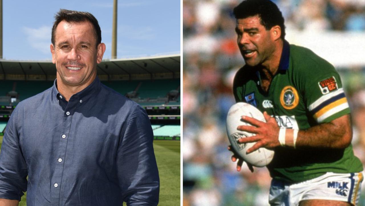 Matty Johns has talked about the day Mal Meninga (right) made him cry