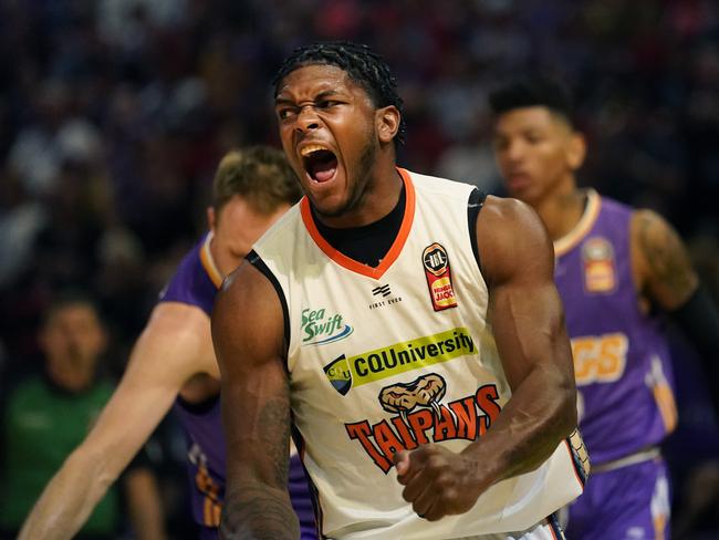 Cameron Oliver has been on a basketball journey, including short stints with NBA teams Houston and Atlanta, since leaving Cairns in 2020. Picture: Getty