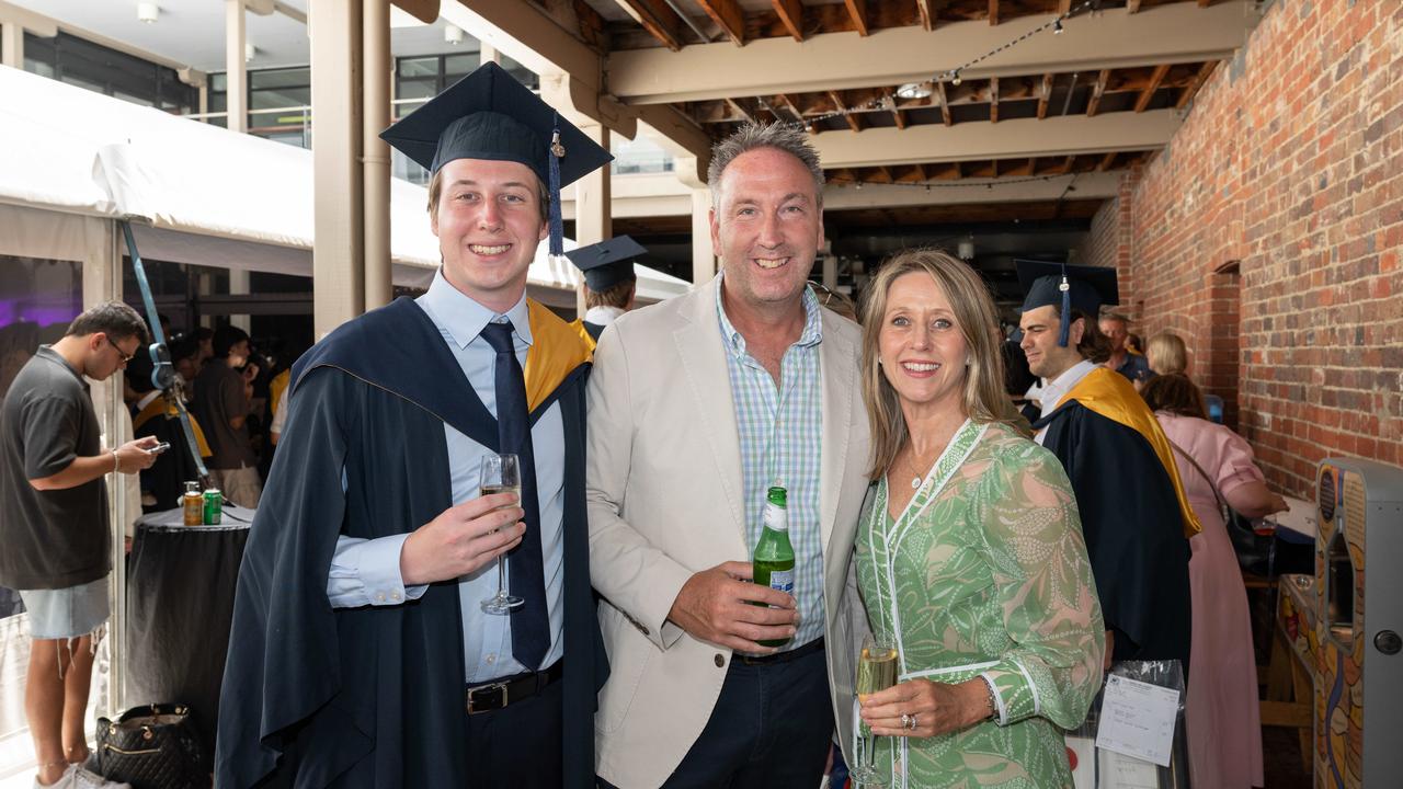 03-02-2025 Deakin University graduation Tom, Charles an Jane Ormiston