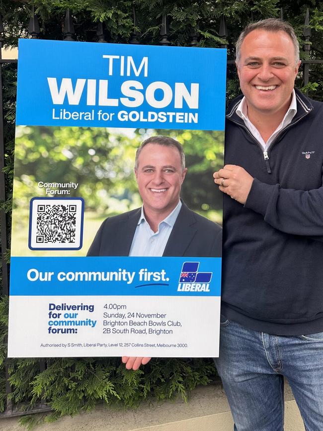Liberal candidate Tim Wilson.