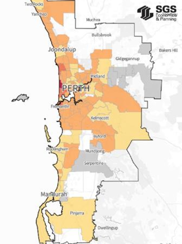 Perth has lost its affordable rentals status since investors flooded in post pandemic. Source: SGS Economics &amp; Planning