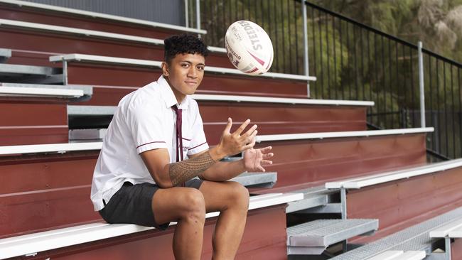 Former Masden player Jodeci Letalu has been tearing it up for Keebra Park. (News Corp/Attila Csaszar)