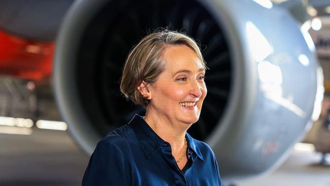 Qantas CEO Vanessa Hudson has negotiated a settlement with the ACCC for selling tickets on ghost flights. Picture: Jenny Evans
