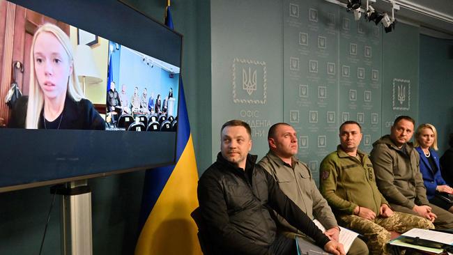 Head of Ukraine's military intelligence Kyrylo Budanov, centre, says they have carried out a number of assassinations on Russian soil.