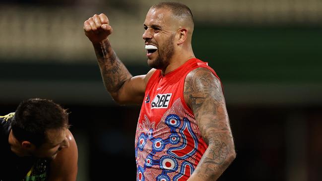 Franklin booted five to seal a memorable Sydney win. (Photo by Cameron Spencer/AFL Photos/via Getty Images)