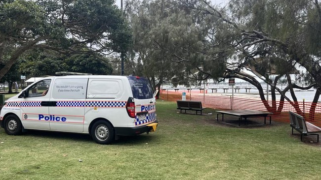 The Paradise Point Parklands swimming enclosure has been closed since the incident. Picture: Tahlia Leathart