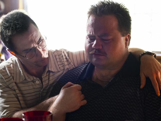 Sam Rockwell and Paul Walter Hauser in a scene from the movie Richard Jewell. Supplied by Warner Bros.