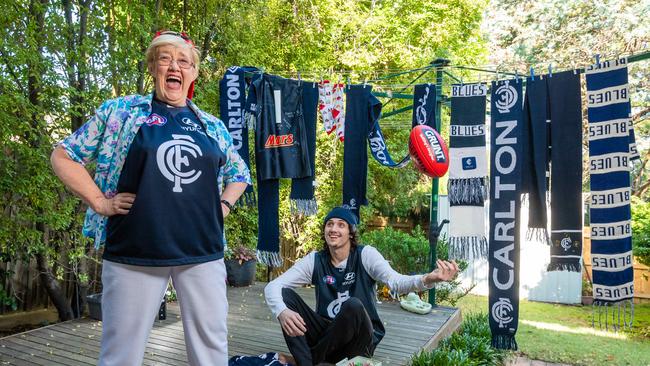 Elizabeth Mullin has bragging rights at home over her grandson Zak. Picture: Jason Edwards.