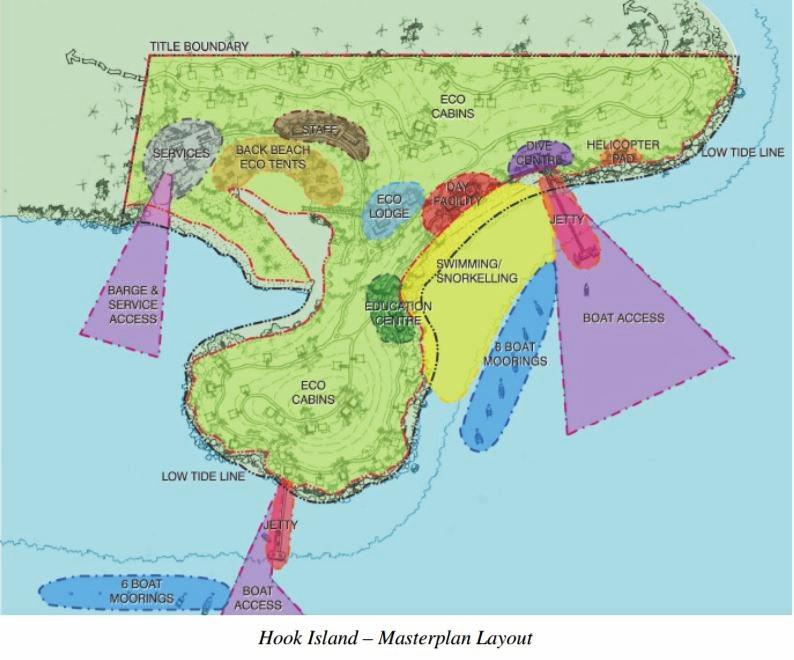 The Hook Island masterplan layout. Picture: Laguna Island Adventures