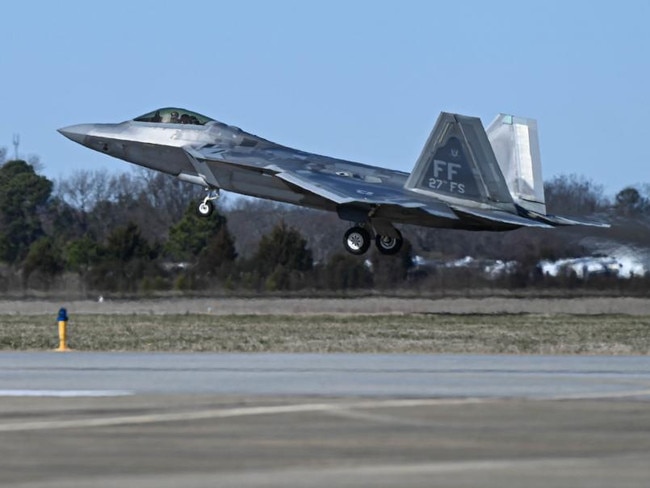 The F-22 Raptor taking off from Joint Base Langley-Eustis. Picture: USAF Airman 1st Class Mikaela Smith