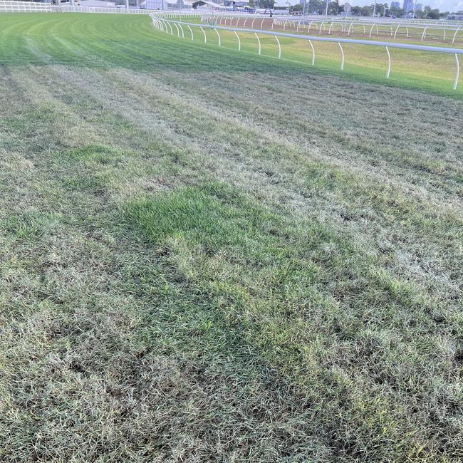 The Gold Coast track has deteriorated further after Saturday’s meeting was called off on Friday. Picture: Supplied