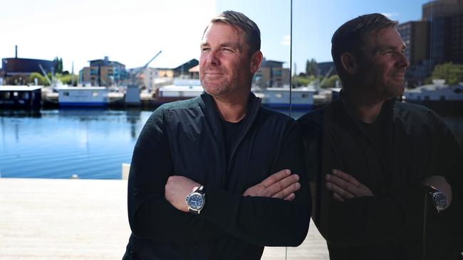 Australian cricket legend Shane Warne, pictured in Hobart recently, believes it’s time for Graeme Hick to vacate his position as the national team’s batting coach. Photo: Luke Bowden